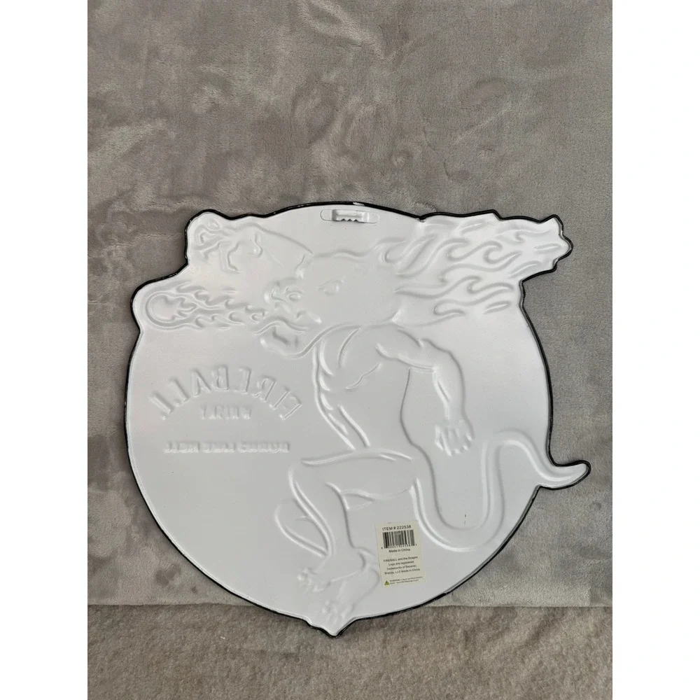 Fireball Whisky Metal Sign‎ Embossed Dragon Flame Bar Man Cave Decor